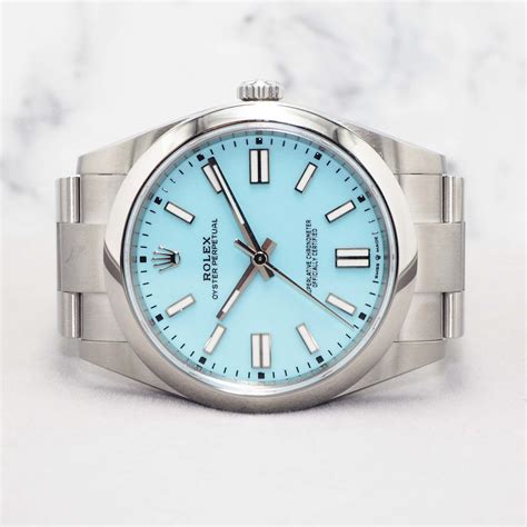 rolex watch blue|Rolex 41mm tiffany blue.